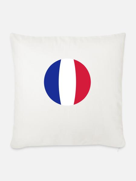 Frankreich - Sofakissen mit Füllung 45 x 45 cm - Naturweiß 