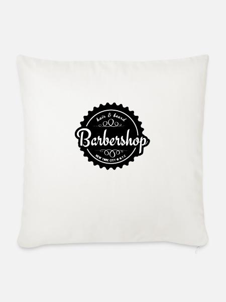 Barbershop Pro Logo - Sofakissen mit Füllung 45 x 45 cm - Naturweiß 
