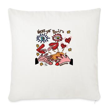 NocesBois5ans - Coussin et housse de 45 x 45 cm - blanc nature - Devant