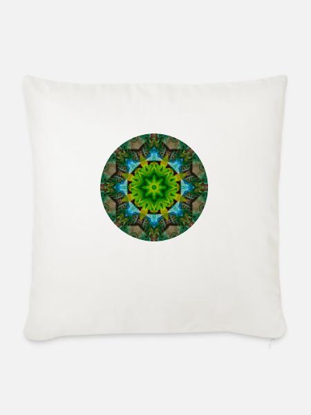Mandala-Quantum 4 - Sofakissen mit Füllung 45 x 45 cm - Naturweiß