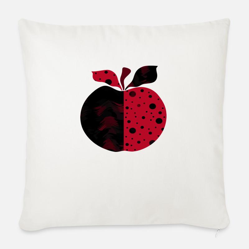 Apfel - Sofakissen mit Füllung 45 x 45 cm - Naturweiß 