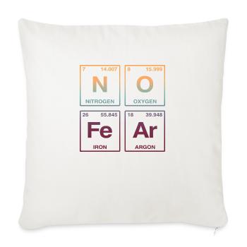 NO FEAR - with elements of the perdiode system - Sofa pillow with filling 45cm x 45cm - natural white - Front