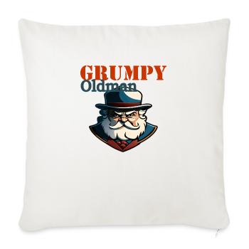 GRUMPY OLD MAN - Sofa pillow with filling 45cm x 45cm - natural white - Front