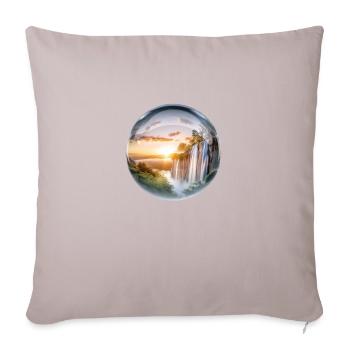 La beauté de la nature dans une boule de cristal - Coussin et housse de 45 x 45 cm - taupe clair - Devant
