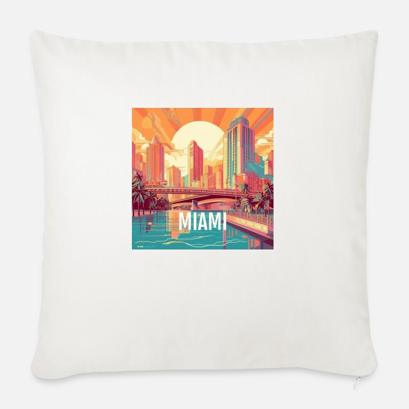 Miami - Sofakissen mit Füllung 45 x 45 cm - Naturweiß 