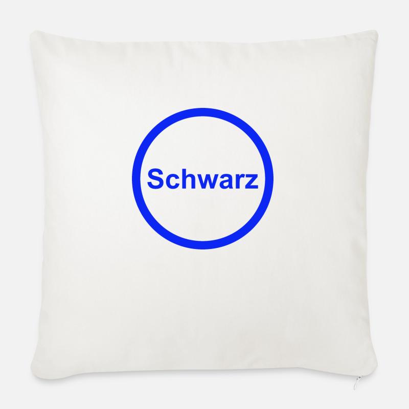 Schwarz - Sofakissen mit Füllung 45 x 45 cm - Naturweiß 