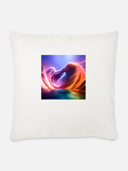 Love Wave - Sofakissen mit Füllung 45 x 45 cm - Naturweiß
