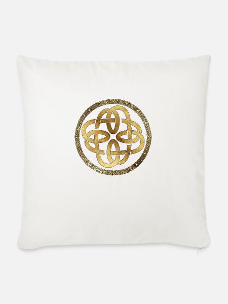 Celtic41 Pergament - Sofakissen mit Füllung 45 x 45 cm - Naturweiß 