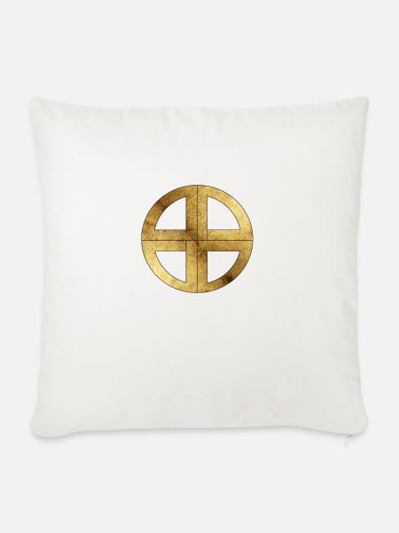 Celtic14 Pergament - Sofakissen mit Füllung 45 x 45 cm - Naturweiß