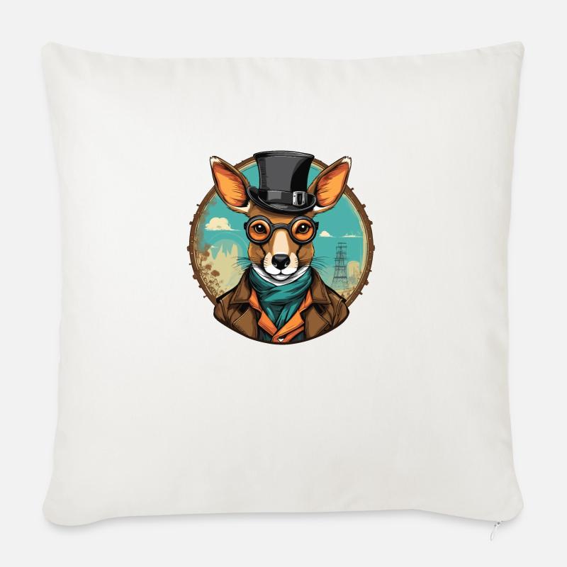 Känguru - Sofakissen mit Füllung 45 x 45 cm - Naturweiß 