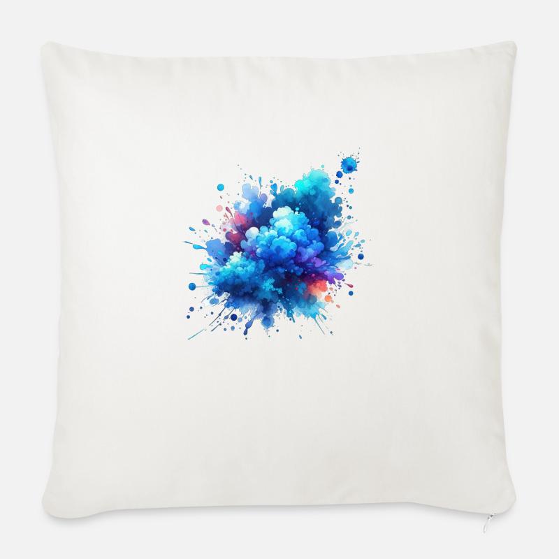 splash drop liquid abstract background water wave - Sofa pillow with filling 45cm x 45cm - natural white