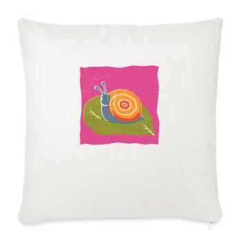 schnecke1 - Sofakissen mit Füllung 45 x 45 cm - Naturweiß  - Vorne