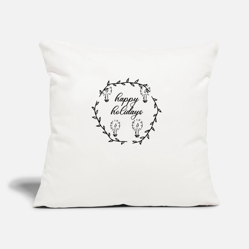 Avent Advetskranz Joyeuses Fêtes Coussin et housse de 45 x 45 cm