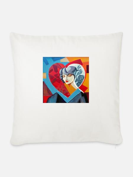 Gelassenheit - Sofakissen mit Füllung 45 x 45 cm - Naturweiß 