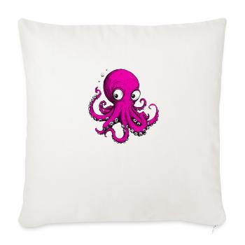 Octopus Drawing Pink - Sofa pillow with filling 45cm x 45cm - natural white - Front