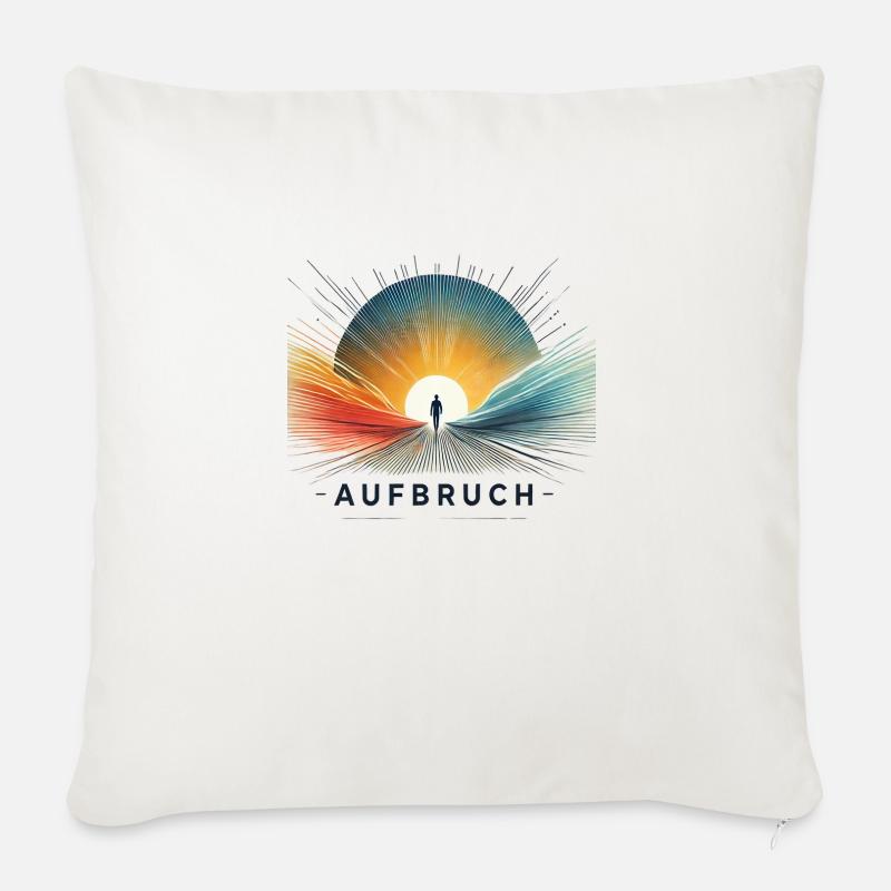Aufbruch - Sofakissen mit Füllung 45 x 45 cm - Naturweiß 