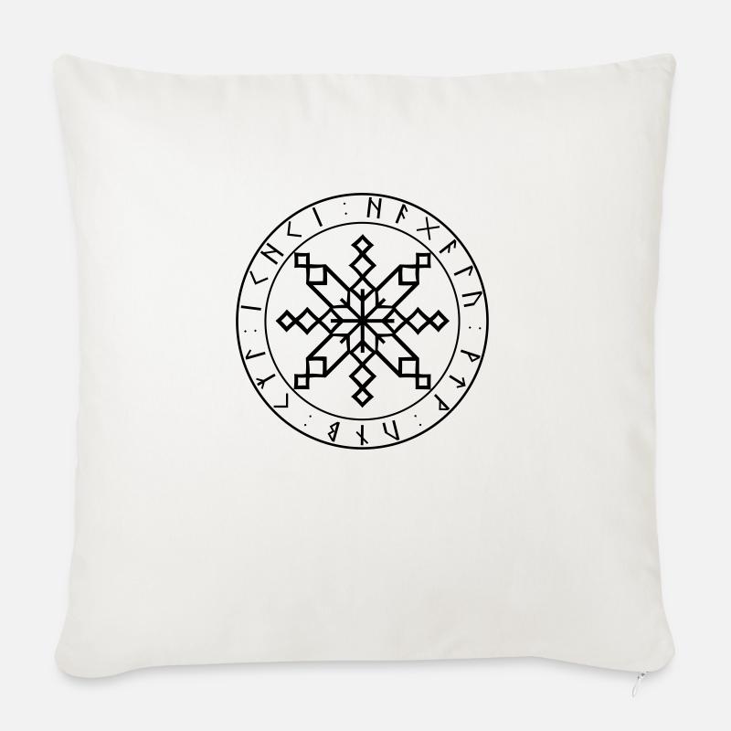 Bindrunes Star Schutz - Sofakissen mit Füllung 45 x 45 cm - Naturweiß 