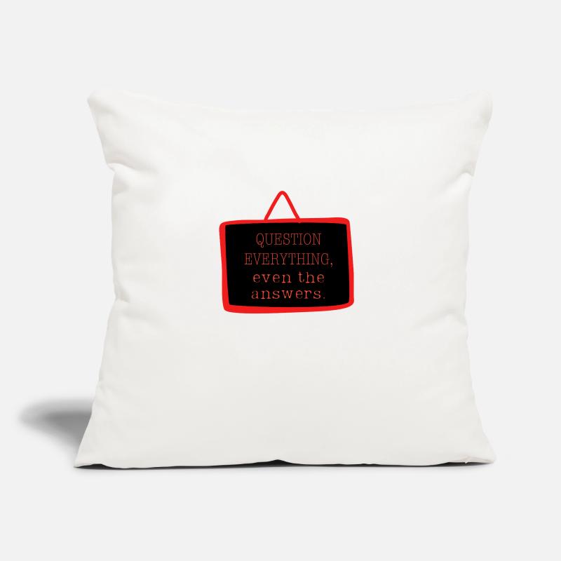 Bold "Question Everything" Philosophy Design Sofa pillow with filling 45cm x 45cm