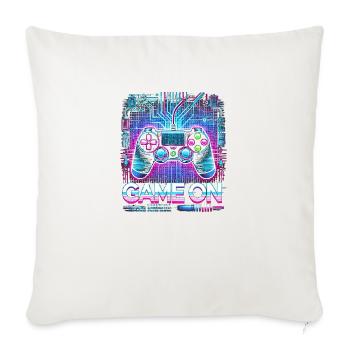 GAME ON - Sofakissen mit Füllung 45 x 45 cm - Naturweiß  - Vorne