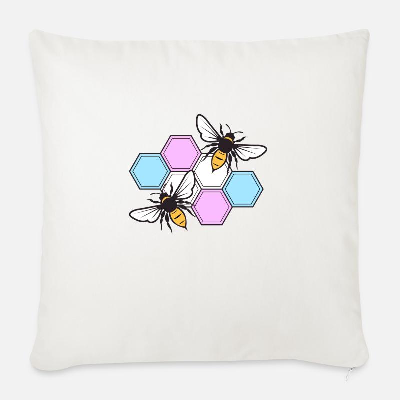 TransBee - Sofakissen mit Füllung 45 x 45 cm - Naturweiß 