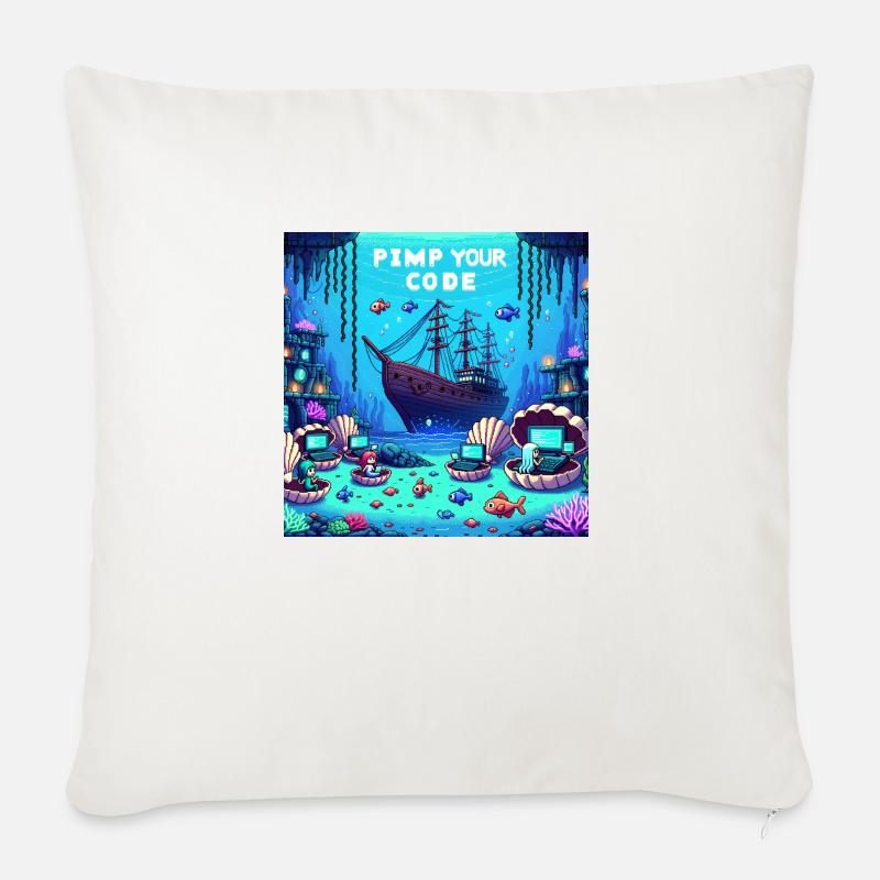 Underwater PimpYourCode - Sofakissen mit Füllung 45 x 45 cm - Naturweiß 