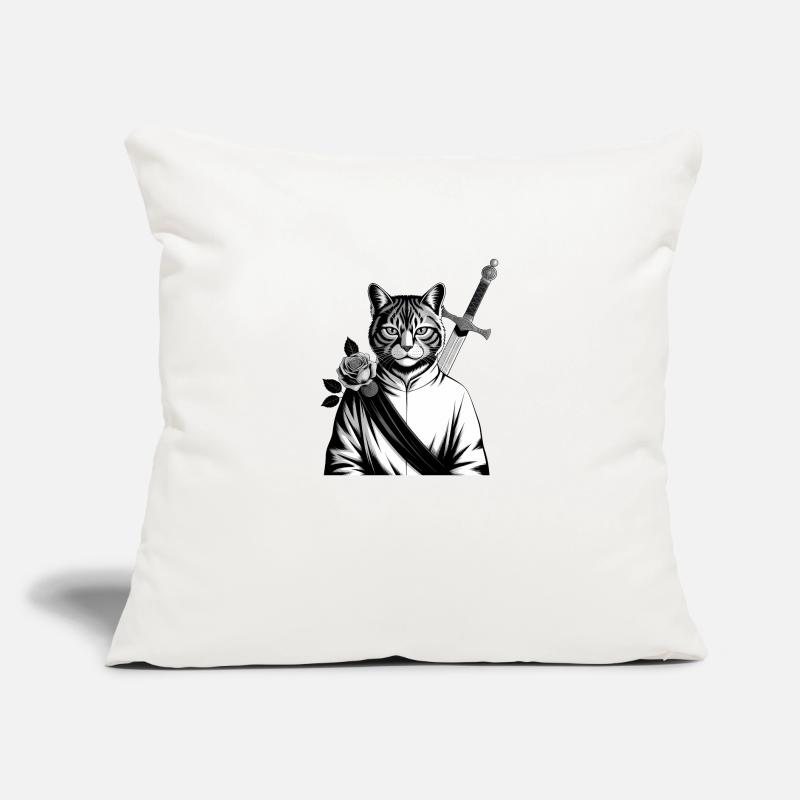 The samurai cat, the bushido cat Sofa pillow with filling 45cm x 45cm