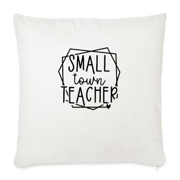 Small Town Teacher Heart Graphic for Educators - Sofa pillow with filling 45cm x 45cm - natural white - Front