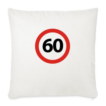 60 Anniversaire - Coussin et housse de 45 x 45 cm - blanc nature - Devant