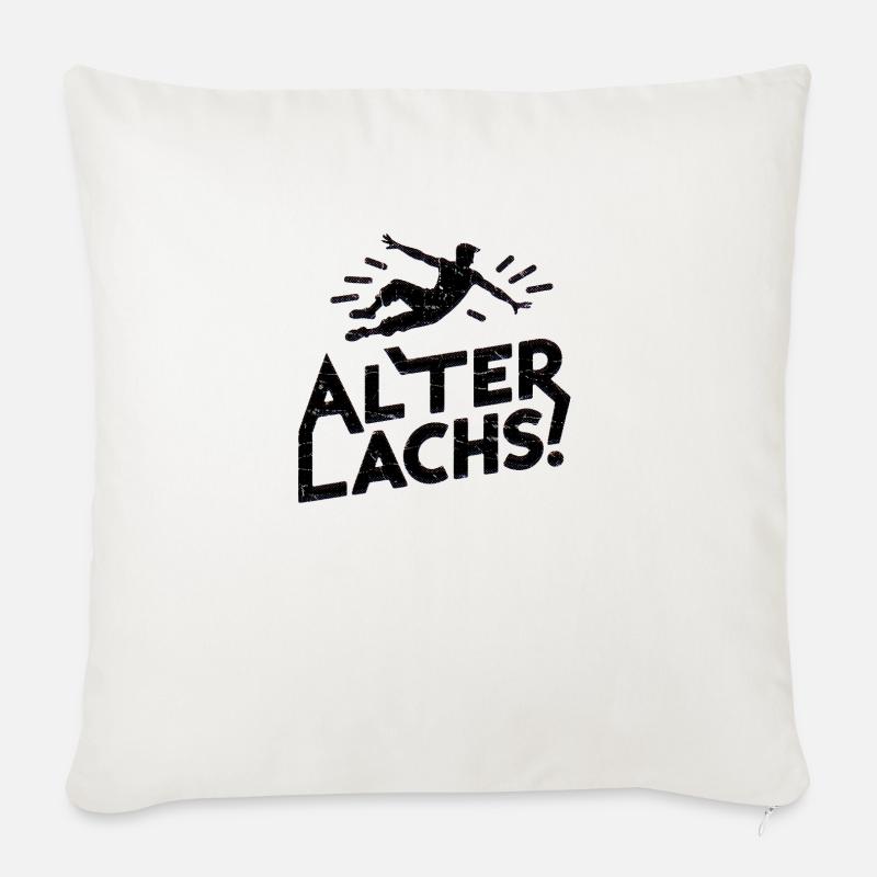 Alter Lachs! - Sofakissen mit Füllung 45 x 45 cm - Naturweiß 