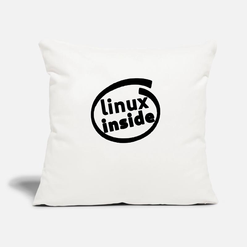 LINUX INSIDE TUX PROGRAMMER LOGO NERD GIFT Coussin et housse de 45 x 45 cm