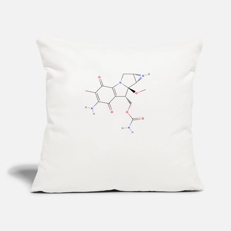 Mitomycin C Molecule - Colored Structural Formula Sofa pillow with filling 45cm x 45cm
