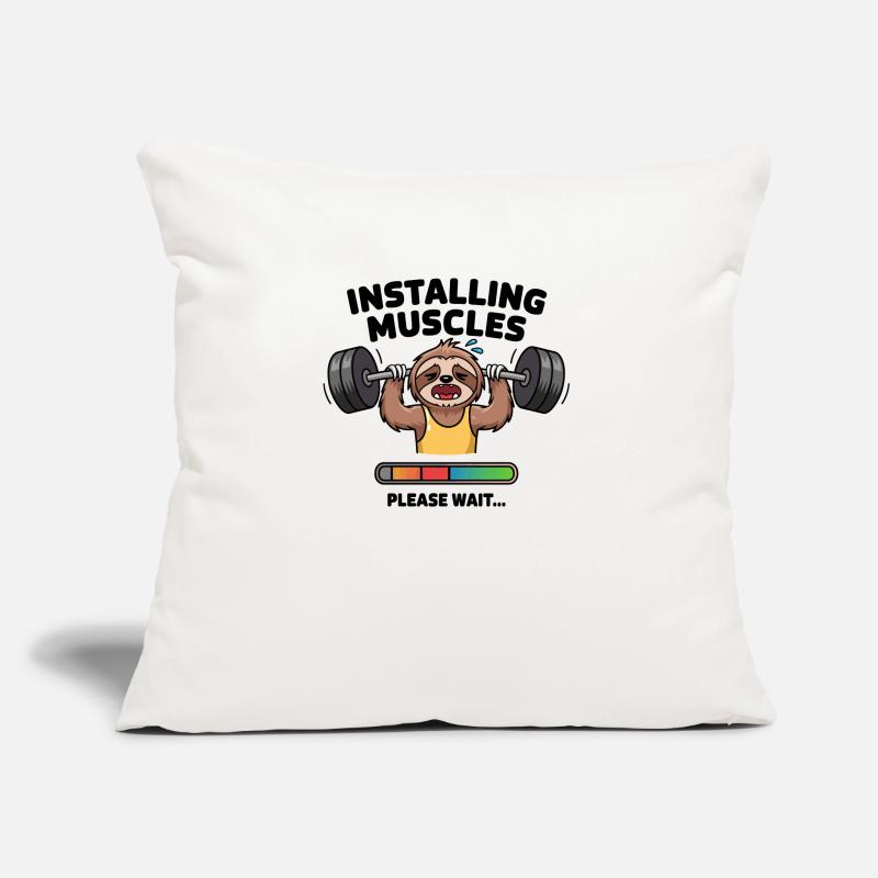 Loading Muscles Sloth Sofa pillow with filling 45cm x 45cm