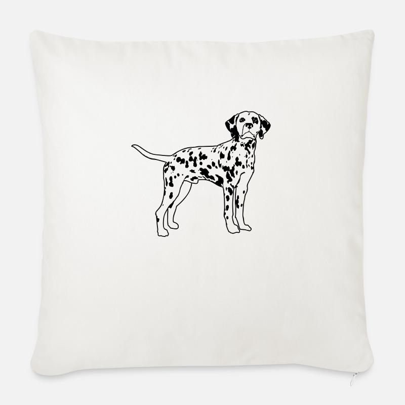 Dalmatian de - Sofakissen mit Füllung 45 x 45 cm - Naturweiß 