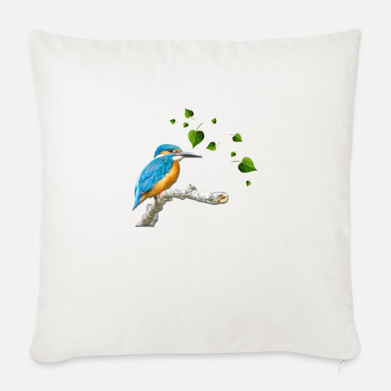 Eisvogel - Sofakissen mit Füllung 45 x 45 cm - Naturweiß 
