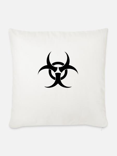 Bio Hazard Symbol - Sofakissen mit Füllung 45 x 45 cm - Naturweiß