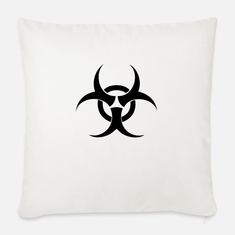 Bio Hazard Symbol - Sofakissen mit Füllung 45 x 45 cm - Naturweiß 