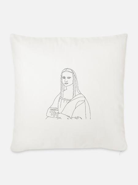 Mona Lisa - Sofakissen mit Füllung 45 x 45 cm - Naturweiß