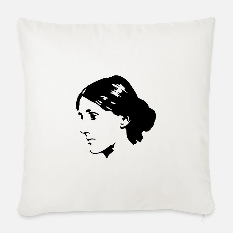 Virginia Woolf - Sofakissen mit Füllung 45 x 45 cm - Naturweiß 