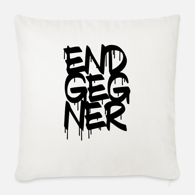 Endgegner - Sofakissen mit Füllung 45 x 45 cm - Naturweiß 
