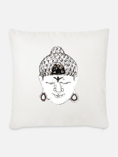 Buddha - Sofakissen mit Füllung 45 x 45 cm - Naturweiß 