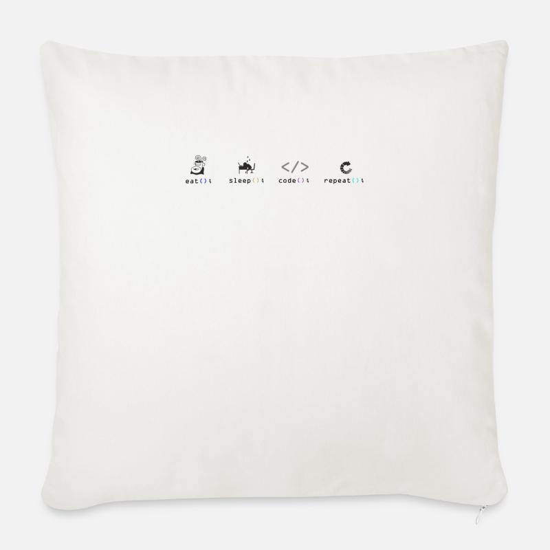 Programmierer - Sofakissen mit Füllung 45 x 45 cm - Naturweiß 