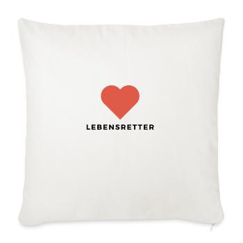 Wir lieben Lebensretter! - Sofakissen mit Füllung 45 x 45 cm - Naturweiß  - Vorne