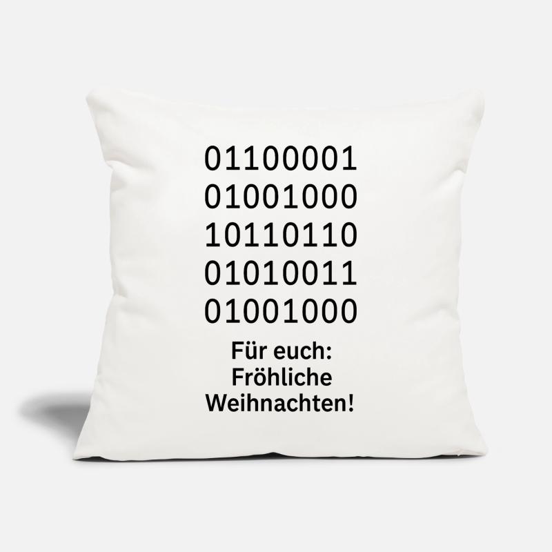Binary Code Weihnachtszauber Sofakissen mit Füllung 45 x 45 cm