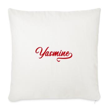 Yasmine - Coussin et housse de 45 x 45 cm - blanc nature - Devant