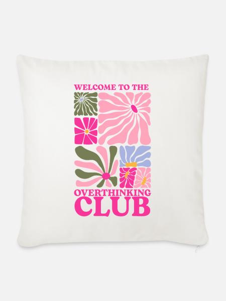 overthinking club 💡 - Sofakissen mit Füllung 45 x 45 cm - Naturweiß
