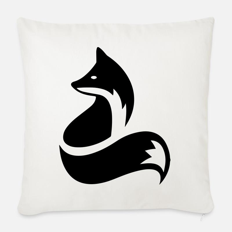 Fuchs - Sofakissen mit Füllung 45 x 45 cm - Naturweiß 