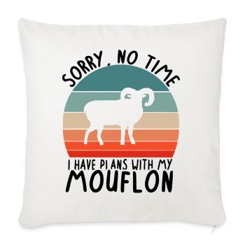 No Time Plans with Mufflon Horns Kids Animal Forest - Sofa pillow with filling 45cm x 45cm - natural white - Front