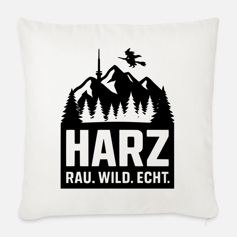 harz wild rau echt - Sofakissen mit Füllung 45 x 45 cm - Naturweiß 