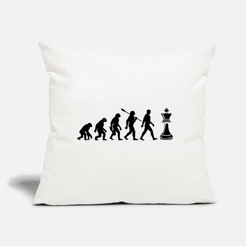 Evolution - Échecs - Joueurs d’échecs Coussin et housse de 45 x 45 cm