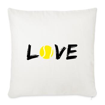 Aimer le tennis - Coussin et housse de 45 x 45 cm - blanc nature - Devant